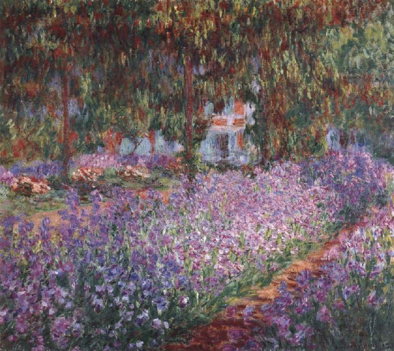 Monet-s Garden the Irises, Claude Monet